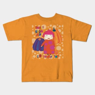 Yayoi Kusama inspired, I love pumpkins Kids T-Shirt